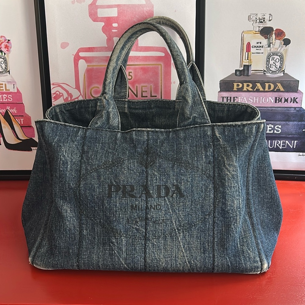 Prada Denim Tote Bag